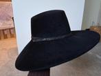 Prachtige zwarte hoed, Kleding | Dames, Hoeden en Petten, Ophalen, Zo goed als nieuw