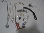 Vintage sieraden ketting slang olifant dolfijn duif kever, Overige materialen, Met strass, Ophalen of Verzenden, Zo goed als nieuw
