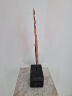 Abstracte vlam glaskunst object op sokkel | Glas | Decoratie, Ophalen of Verzenden