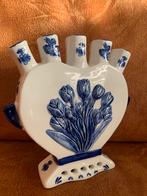 Hartvormige mooie Delfts Blauw Tulpenvaas - Nieuw, Antiek en Kunst, Antiek | Vazen, Ophalen of Verzenden