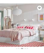 Ikea BRIMNES bed met lattenbodem, Huis en Inrichting, Gebruikt, 140 cm, Wit, Hout