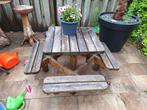 Picknick tafel hout, Ophalen, Gebruikt, Vierkant, Hout