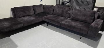 Passe Partout Zico Velvet Hoekbank Antraciet beschikbaar voor biedingen