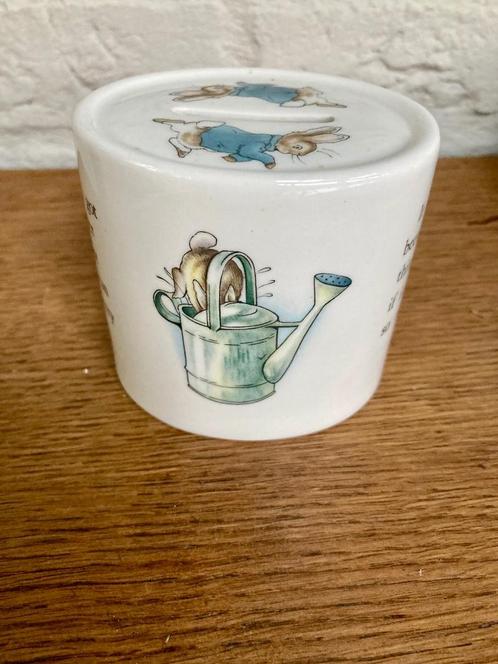 Kinder spaarpot Wedgwood England thema Peter Rabbit, Verzamelen, Spaarpotten, Zo goed als nieuw, Dier, Steen, Aardewerk of Keramiek