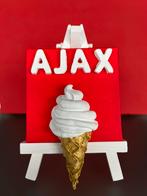 Ijsje op canvas ezeltje AJAX kunst rood wit., Antiek en Kunst, Kunst | Schilderijen | Modern, Ophalen of Verzenden