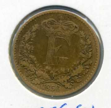 Denemarken 1 Skilling Rigsmont 1856 Rijksappel (o) beschikbaar voor biedingen