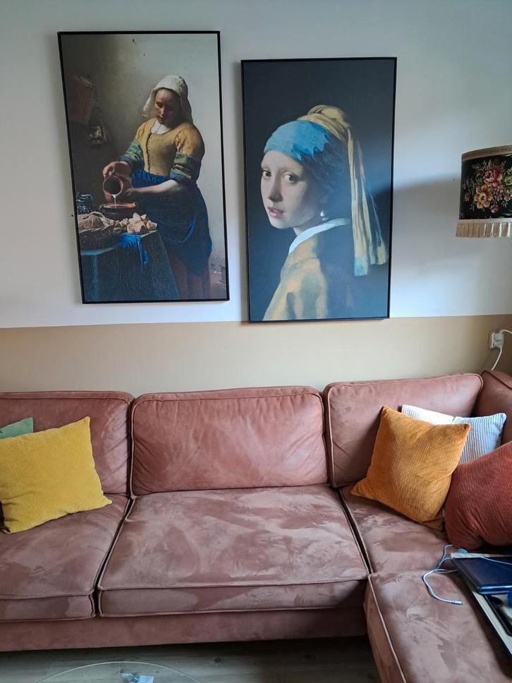 Vermeer Canvas Prints - Meisje met de parel & Melkmeisje, Huis en Inrichting, Woonaccessoires | Schilderijen, Tekeningen en Foto's