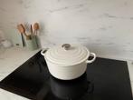 Le Creuset Braadpan Signature ‘Wit’ 28 cm nieuwe kleur, Huis en Inrichting, Ophalen of Verzenden, Zo goed als nieuw, Gietijzer