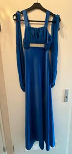 Kobaltblauwe avondjurk/GalaJurk met Sjaal.36 maat, Kleding | Dames, Ophalen of Verzenden, Gedragen, Maat 36 (S), Blauw