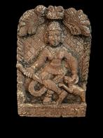 Prachtige antiek stenen reliëfplaquette van de hindoe Durga, Ophalen of Verzenden