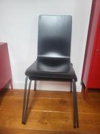 2 zwarte stapelbare Ikea stoelen, Huis en Inrichting, Stoelen, Ophalen, Gebruikt, Twee, Zwart