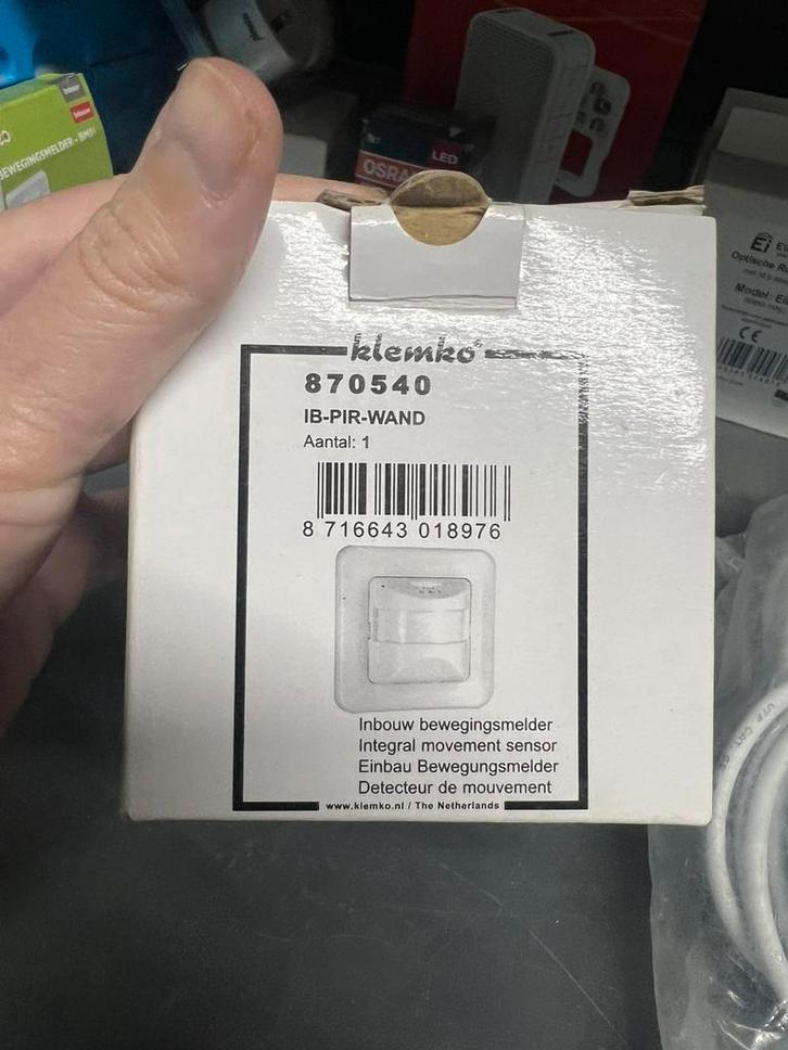 Klemko inbouw bewegingsmelder 870540 (3stuks), Huis en Inrichting, Lampen | Overige, Zo goed als nieuw, Ophalen of Verzenden
