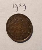 Bronzen 1 cent jaar 1929 munt, Postzegels en Munten, Munten | Nederland, Ophalen of Verzenden, Koningin Wilhelmina, 1 cent, Losse munt