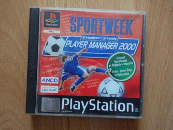 PS 1 Player Manager 2000 , Sony Playstation 1 Game Met Handl beschikbaar voor biedingen