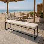 Zitbankje Bankje Beige/Metaal/Boxspring 140 Direct/Leverbaar