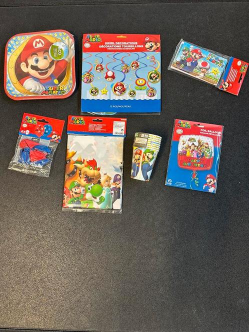 Diverse Super Mario verjaardag versieringen, Hobby en Vrije tijd, Feestartikelen, Nieuw, Versiering, Verjaardag, Ophalen of Verzenden