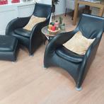 Fauteuils, Huis en Inrichting, Fauteuils, Ophalen, Gebruikt, 100 tot 125 cm, Klassieke leren fauteuil