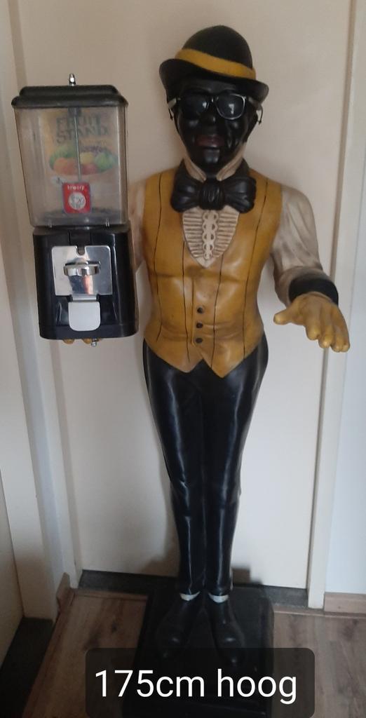 Butler beeld met pinda automaat 175cm hoog, Verzamelen, Beelden en Beeldjes, Gebruikt, Mens, Ophalen