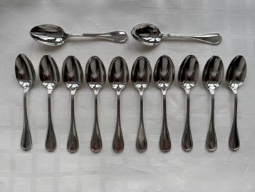 Christofle Albi - 12 verzilverde dessert lepels (13,5 cm) beschikbaar voor biedingen