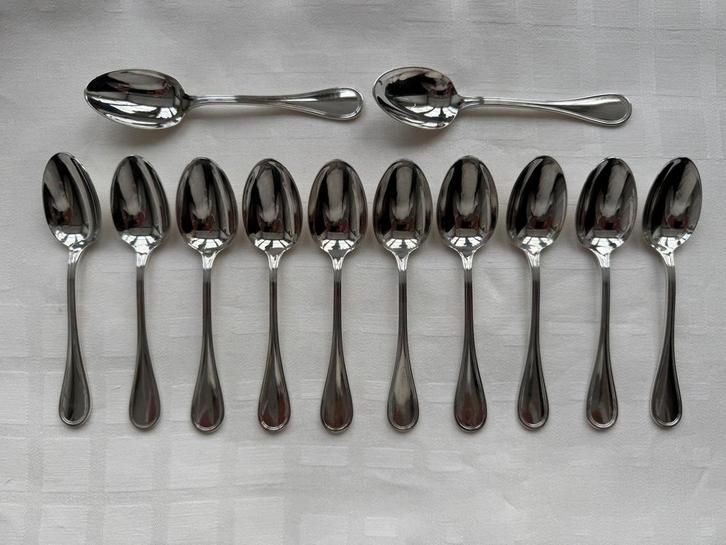 Christofle Albi - 12 verzilverde dessert lepels (13,5 cm), Antiek en Kunst, Antiek | Bestek, Ophalen of Verzenden