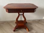 Empire bijzettafel / harptafeltje / naaitafeltje met lade., Ophalen of Verzenden