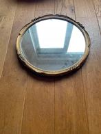 Ronde Spiegel met Gouden Lijst, Ophalen, Minder dan 50 cm, Gebruikt, Minder dan 100 cm