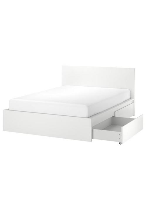 bed 140x200 met matras en twee extra lades, Huis en Inrichting, Slaapkamer | Bedden, Zo goed als nieuw, Tweepersoons, 140 cm, 200 cm