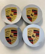 Originele Porsche naafdoppen zilver chrome met kleur logo, Ophalen of Verzenden, -, -, -