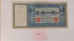 Reichsbankbiljet van 100 mark; rode zegels Duitsland 1910, Verzenden, Duitsland, Los biljet