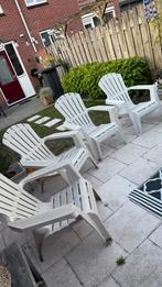 4 beige tuinstoelen, Tuin en Terras, Tuinstoelen, Ophalen, Gebruikt