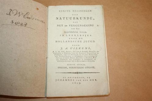 Antiek schoolboekje - Natuurkunde - 1809 !!, Antiek en Kunst, Antiek | Boeken en Bijbels, Ophalen of Verzenden