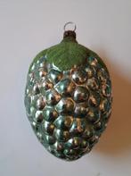 oude kerstbal druiventros 9 cm, een kant blauw, een paars, Antiek en Kunst, Ophalen of Verzenden