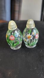 Vintage Handbeschilderd Peper & Zout Stel Zomerbloemen, Ophalen of Verzenden