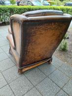 Chesterfield fauteuil + hocker, Ophalen of Verzenden