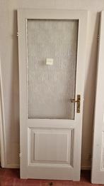 paneeldeur met glas, Doe-het-zelf en Verbouw, Deuren en Horren, Ophalen, Gebruikt, Minder dan 80 cm, Binnendeur