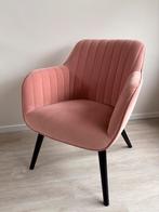 Velvet fauteuil/ kuipstoel roze, Ophalen, Zo goed als nieuw, Overige kleuren, Eén