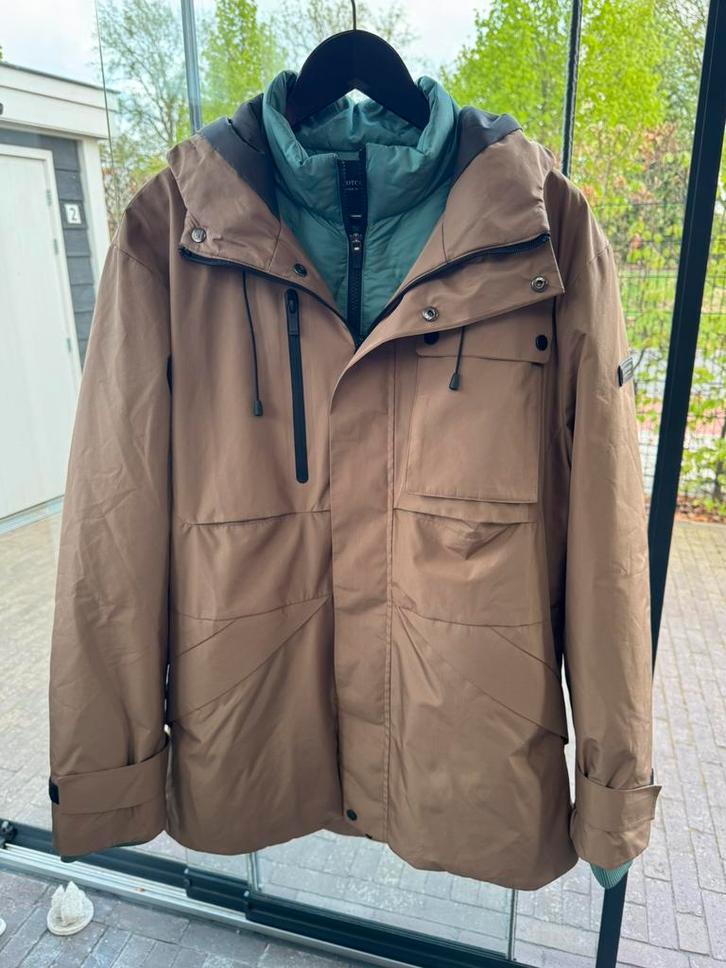Scotch & Soda parka winterjas, Kleding | Heren, Jassen | Winter, Zo goed als nieuw, Maat 56/58 (XL), Bruin, Ophalen of Verzenden