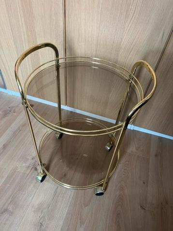 Vintage Messing Trolley/Bijzettafel beschikbaar voor biedingen