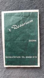 Doorn, 't Rosarium Recreatiepark, Verzamelen, Suikerzakjes, Nederland, Verzenden