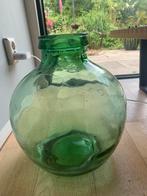 Grote groene vaas glas Viresa jaren 70, Ophalen of Verzenden, Minder dan 50 cm, Groen, Glas