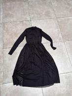 NA-KD ZWART MESH MIDIJURK MET LANGE MOUWEN MIDI JURK MAAT S, NA-KD, Zwart, Ophalen of Verzenden, Zo goed als nieuw