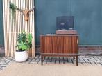 Vintage platenkastje roldeur kastje mid century design jr 60, Huis en Inrichting, Info@blijespullen.nl, BlijeSpullen.nl, Gebruikt