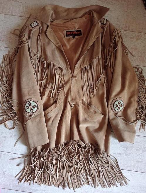 Prachtige Western/Pakistan jas echt leder, Kleding | Dames, Jassen | Zomer, Zo goed als nieuw, Maat 38/40 (M), Bruin, Ophalen of Verzenden