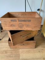 Oude houten kisten - 3 stuks - Vintage, Ophalen, Gebruikt, 50 tot 100 cm, Minder dan 50 cm