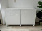 BESTA Dressoir Kast Wit, Huis en Inrichting, Ophalen, Glas, Minder dan 150 cm, Minder dan 100 cm
