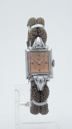 Bellla  Geneve Antiek dameshorloge NOS 1945, Staal, Polshorloge, Overige materialen, Nieuw