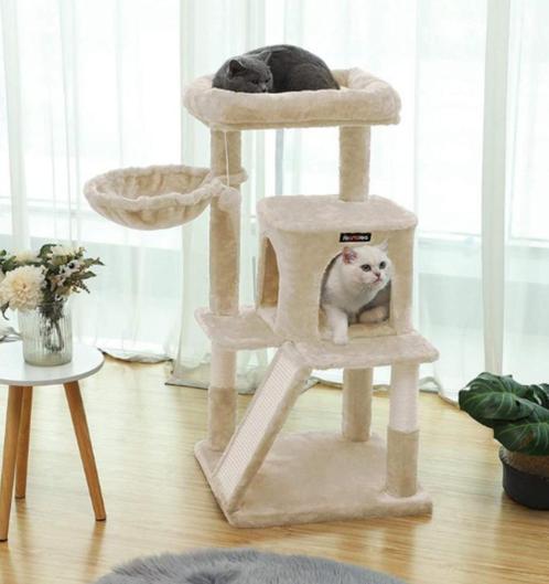 Krabpaal - Beige - Dieren speelgoed - Katten -  48x48x96, Dieren en Toebehoren, Krabmeubelen, Nieuw, Krabpaal, Ophalen