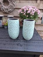 2 Intratuin bloempotten - 35cm hoog, Ophalen, Overige kleuren, Minder dan 50 cm, Glas