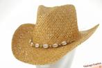 cowboy Western hoed stro met schelpjes vormbaar 54-60 nieuw, Kleding | Dames, Hoeden en Petten, Ophalen of Verzenden, Nieuw, One size fits all
