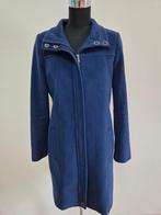 Jas12 - Blauwe wollen Maura Claudia Strater winterjas mt 38, Kleding | Dames, Jassen | Winter, Ophalen of Verzenden, Zo goed als nieuw